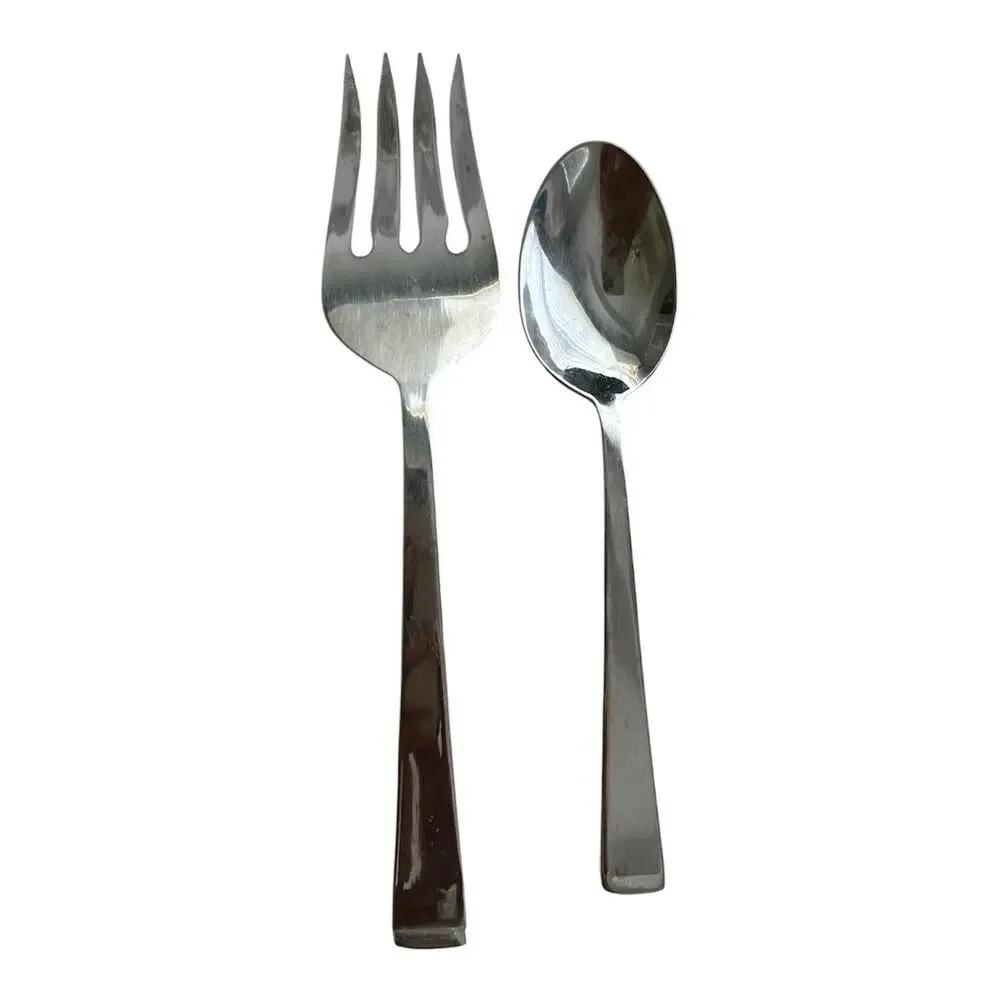 2 pc Serving Forks Dinner Spoon International 18-8 Stainless Meat Lyon?